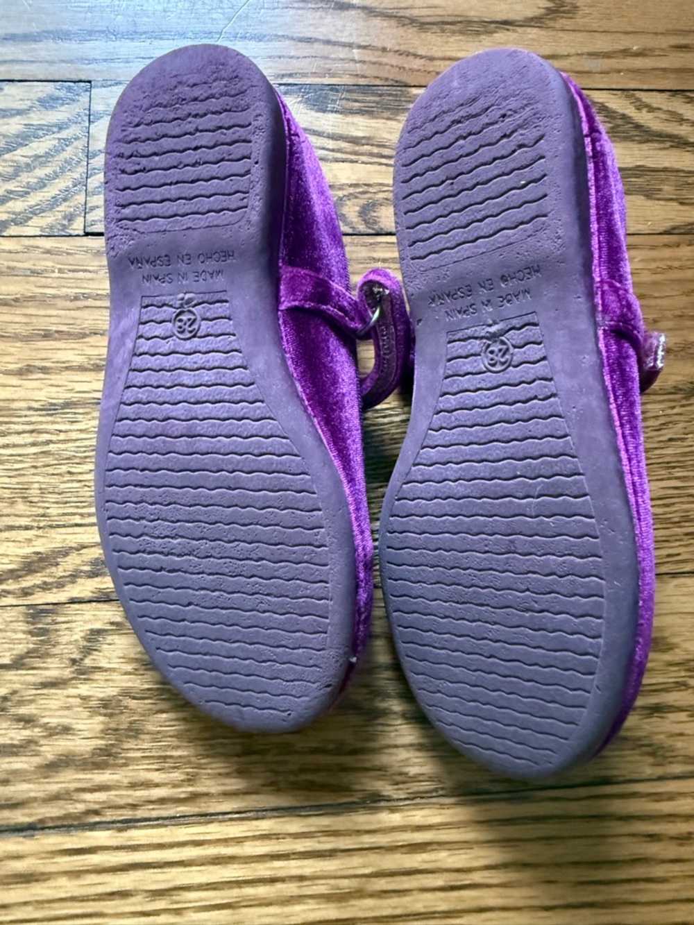 Childrenchic Purple Velvet Mary Jane Shoes EU 28 US 11 Girls - Picture 6 of 6
